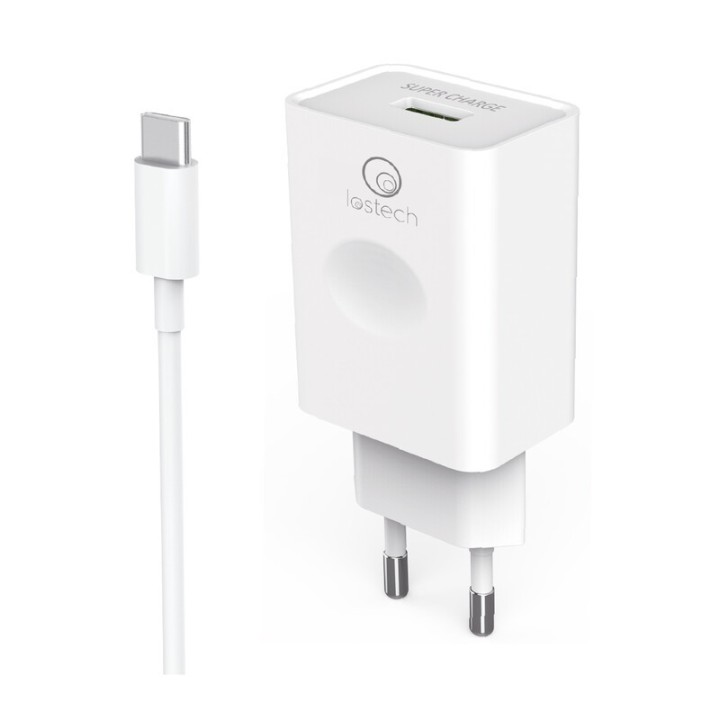 CARICATORE USB SUPER RAPIDO C/CAVO TYPE-C 120 CM