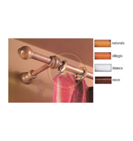 BASTONE LEGNO A STRAPPO D 23 CILIEGIO 140CM C/SUPP.