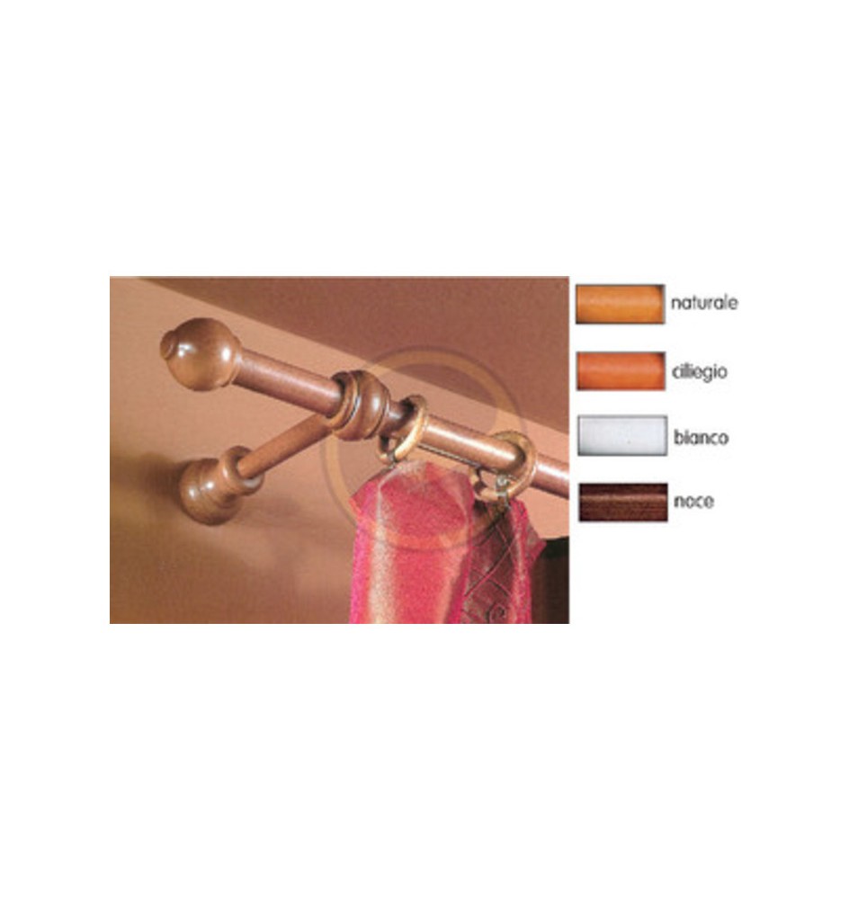 BASTONE LEGNO A STRAPPO D 23 CILIEGIO 160CM C/SUPP.