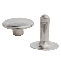 RIVETTO NICHELATO CON TESTA MASCHIO/FEMMINA misura 33 - conf.5000 pz