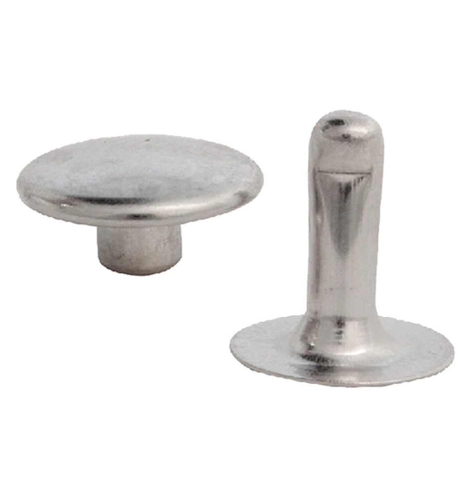 RIVETTO NICHELATO CON TESTA MASCHIO/FEMMINA misura 33 - conf.5000 pz