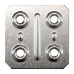 PIASTRINA QUADRA 4 FORI 40X40 MM ZINCATA**