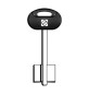 SILCA 5MT7BP CHIAVE DOPPIA MAPPA OTTONE