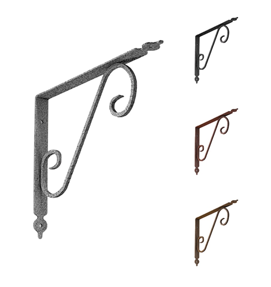 REGGIMENSOLA MARTELLATA 'TOSCANIA' cm 33 x 28 nero mart. - port.50 kg