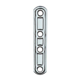 PIASTRA 163/IN LASTRINA DIRITTA INOX 4 FORI 15X60MM