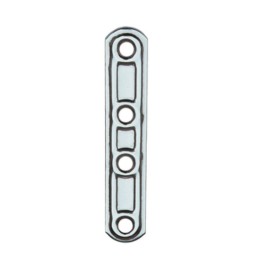 PIASTRA 163/IN LASTRINA DIRITTA INOX 4 FORI 15X60MM