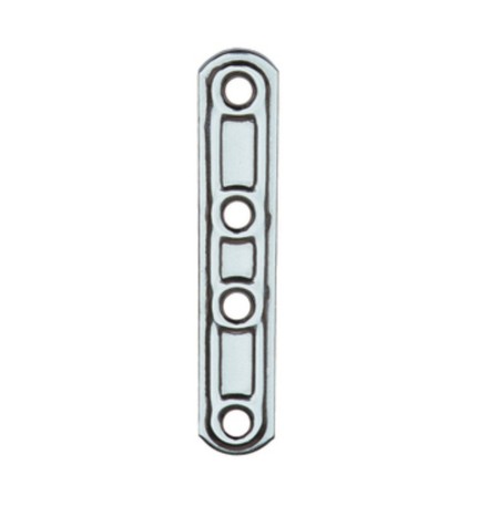 PIASTRA 163/IN LASTRINA DIRITTA INOX 4 FORI 15X60MM