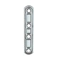 PIASTRA 163/IN LASTRINA DIRITTA INOX 4 FORI 15X60MM