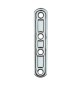 PIASTRA 163/IN LASTRINA DIRITTA INOX 4 FORI 15X99MM