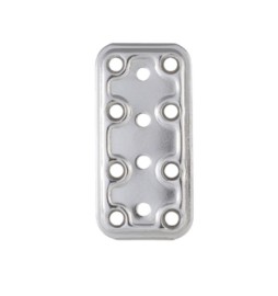 PIASTRA 745/IN LASTRINA DIRITTA INOX 40X80 MM