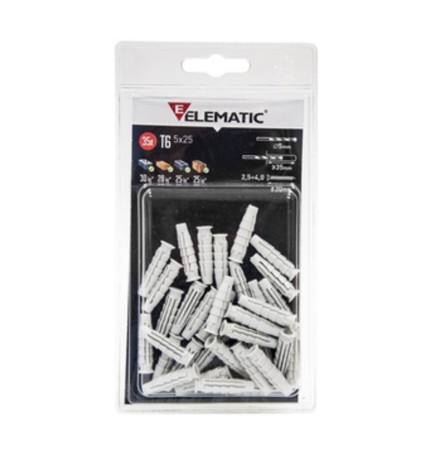 ELEMATIC BLISTER TASSELLO T6/VA 10X50 MM VITE 4+4 PZ*