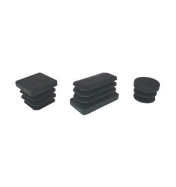 PUNTALE ALETTATO TONDO 18 MM PLASTICA NERO