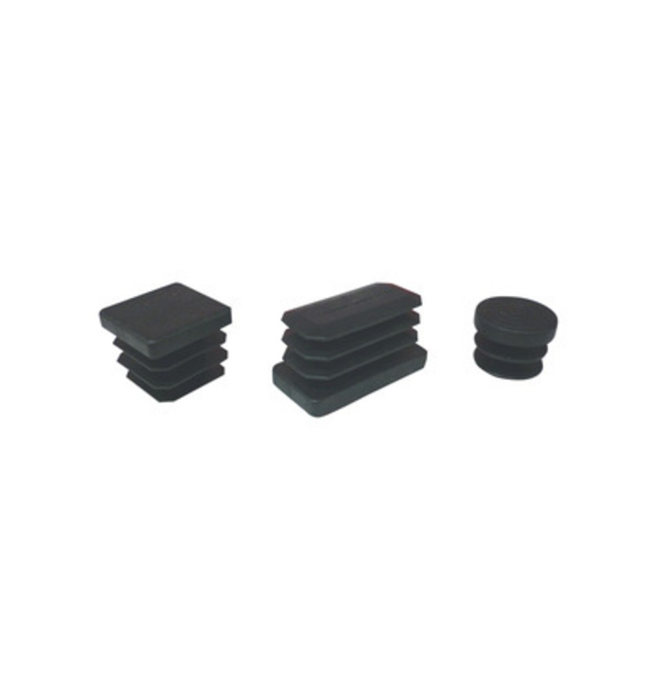 PUNTALE ALETTATO TONDO 18 MM PLASTICA NERO