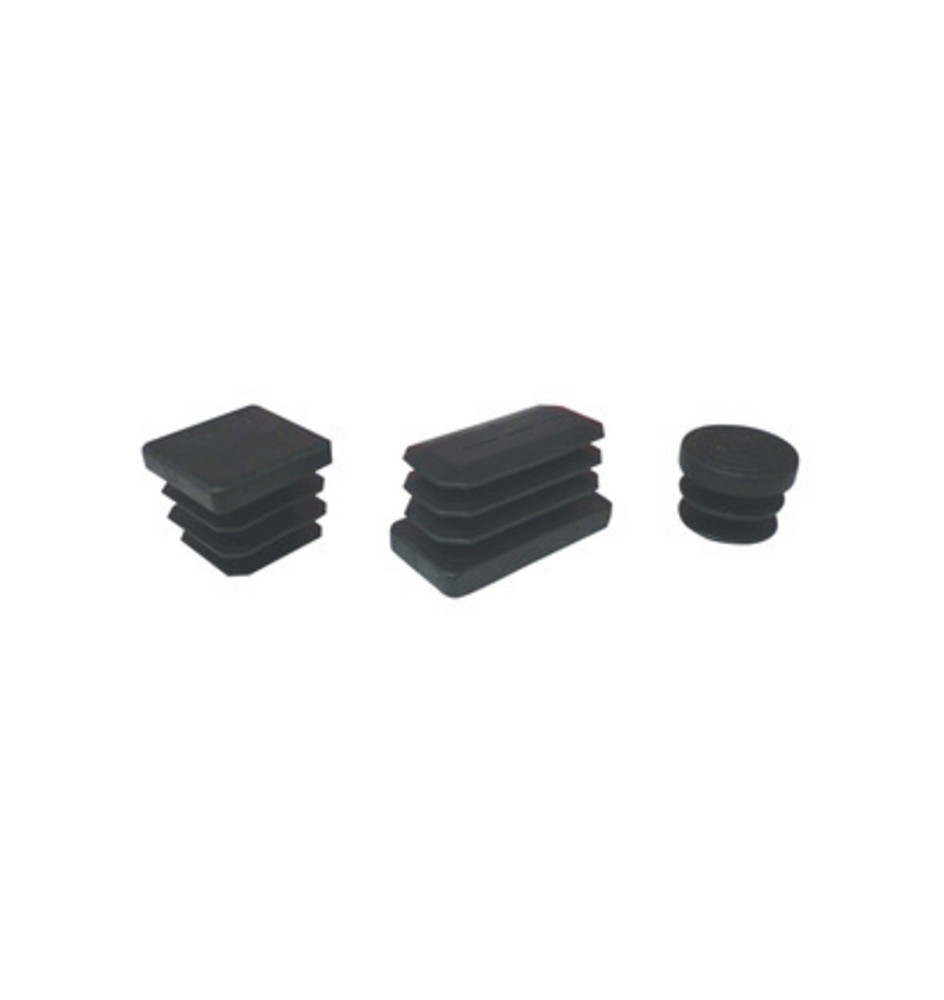 PUNTALE ALETTATO TONDO 20 MM PLASTICA NERO