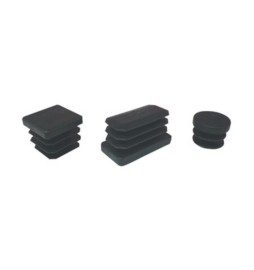 PUNTALE ALETTATO TONDO 22 MM PLASTICA NERO