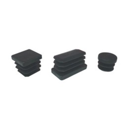 PUNTALE ALETTATO TONDO 24 MM PLASTICA NERO