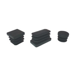 PUNTALE ALETTATO TONDO 26 MM PLASTICA NERO