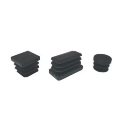 PUNTALE ALETTATO TONDO 26 MM PLASTICA NERO