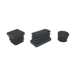 PUNTALE ALETTATO TONDO 28 MM PLASTICA NERO