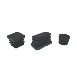 PUNTALE ALETTATO TONDO 28 MM PLASTICA NERO