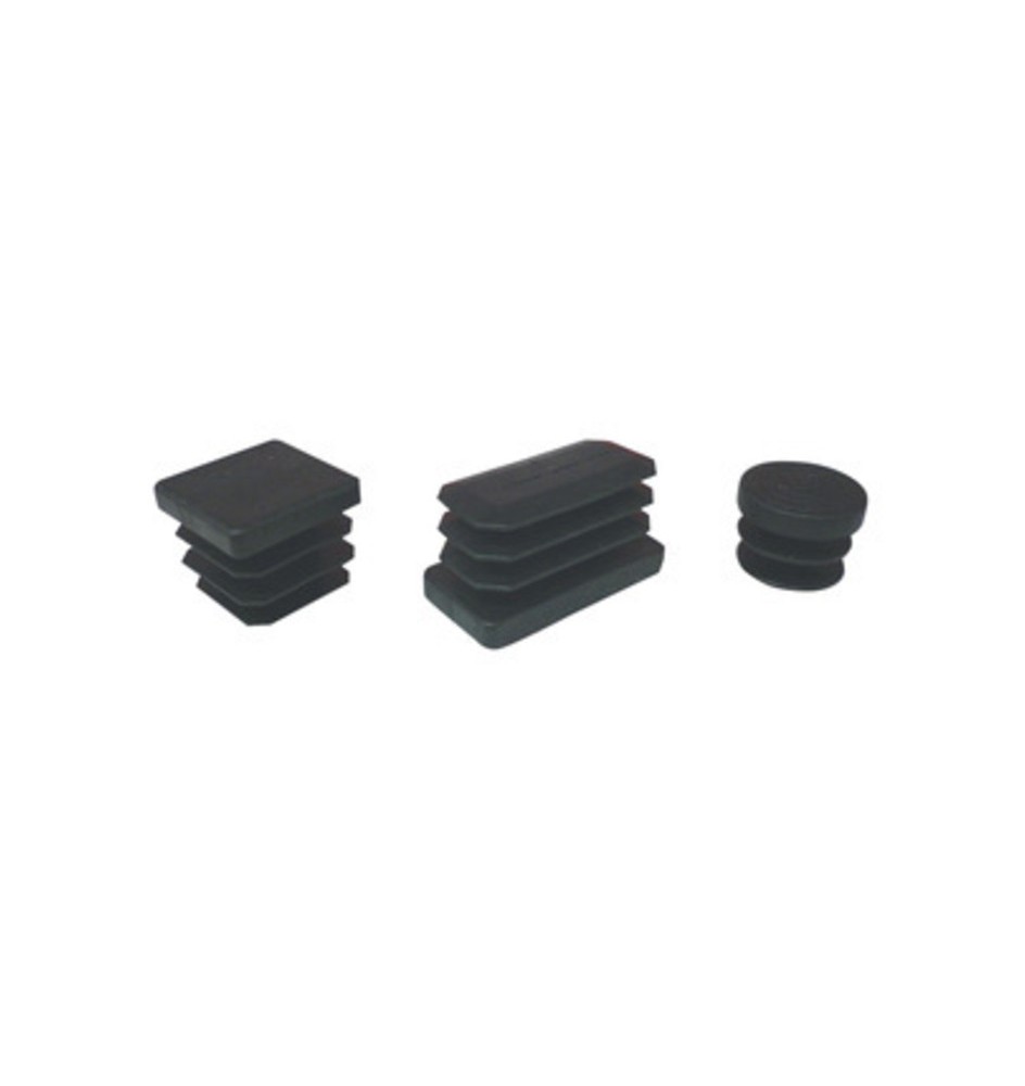 PUNTALE ALETTATO TONDO 28 MM PLASTICA NERO