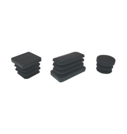 PUNTALE ALETTATO TONDO 28 MM PLASTICA NERO