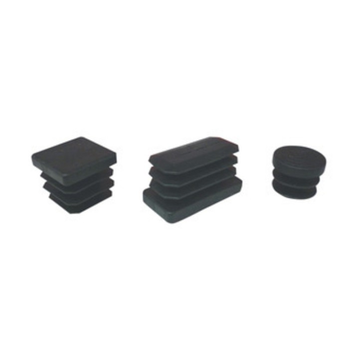 PUNTALE ALETTATO TONDO 28 MM PLASTICA NERO