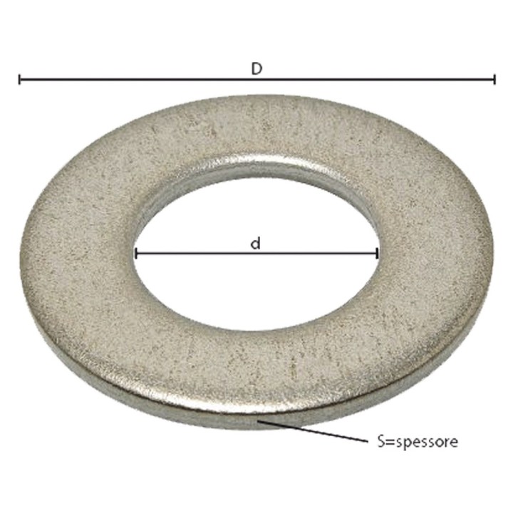 RONDELLA PIANA COMUNE M 12 - 2,7 x 24 x 13 mm