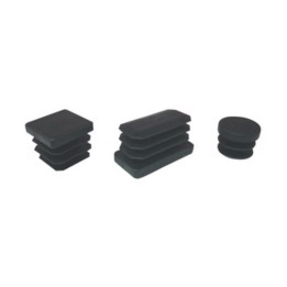 PUNTALE ALETTATO TONDO 30 MM PLASTICA NERO