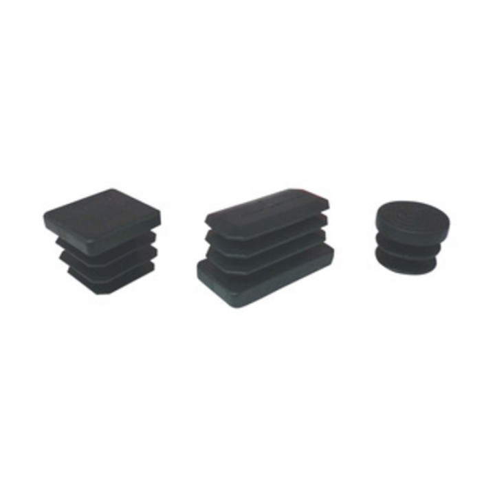 PUNTALE ALETTATO TONDO 30 MM PLASTICA NERO