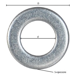 RONDELLA PIANA INOX A2 M 12 - 2,5 x 24 x 13 mm