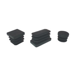 PUNTALE ALETTATO TONDO 32 MM PLASTICA NERO