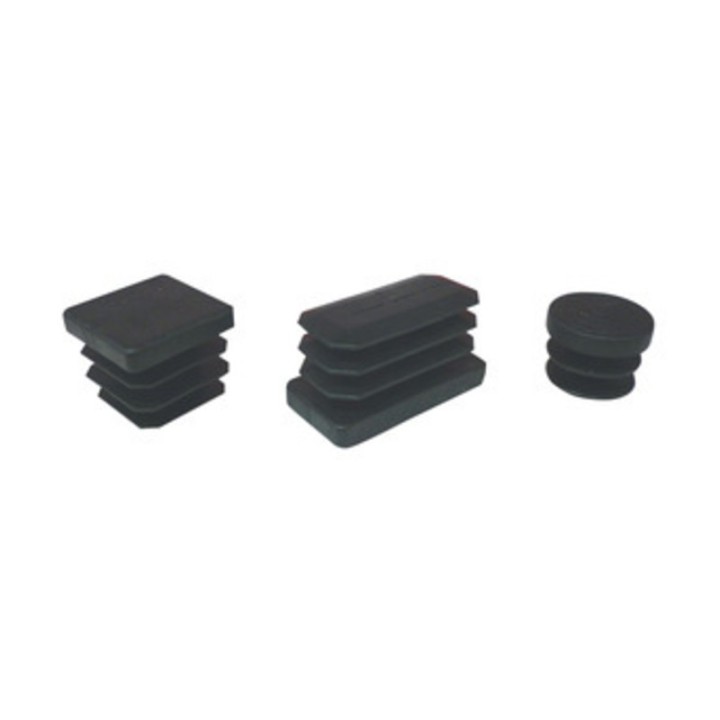 PUNTALE ALETTATO TONDO 32 MM PLASTICA NERO