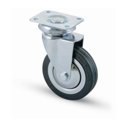 RUOTA CARRELLO D 80 MM GOMMA 155 PIASTRA