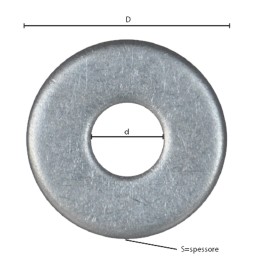 RONDELLA GREMBIALINA INOX A2 M 8 - 2,0 x 24 x 8,4 mm