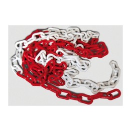 CATENA PLASTICA BIANCO ROSSO D 8 MM DA 25 M