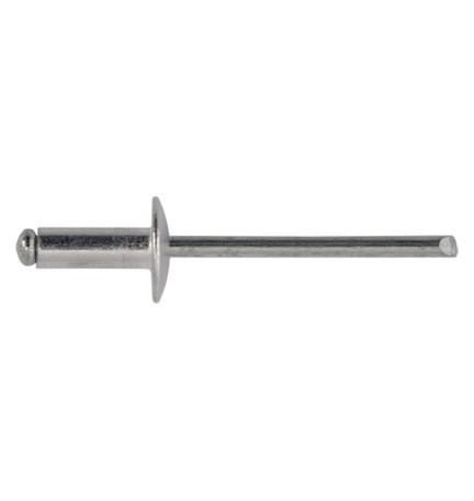 RIVETTO A STRAPPO IN ALLUMINIO 4,8 x 12 - Ø testa 14 cf. 500 pz