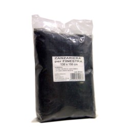 ZANZARIERA POLIESTERE FINESTRA 130X150 CM NERO
