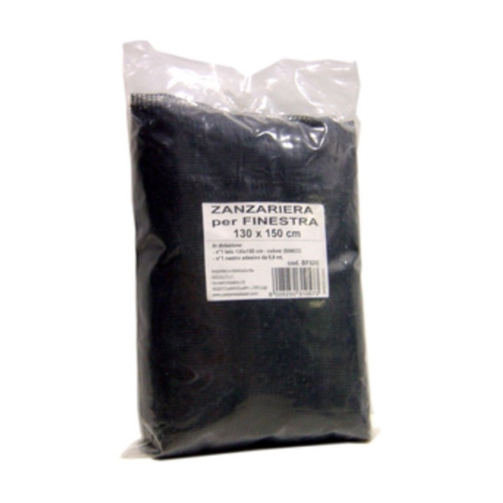 ZANZARIERA POLIESTERE FINESTRA 130X150 CM NERO