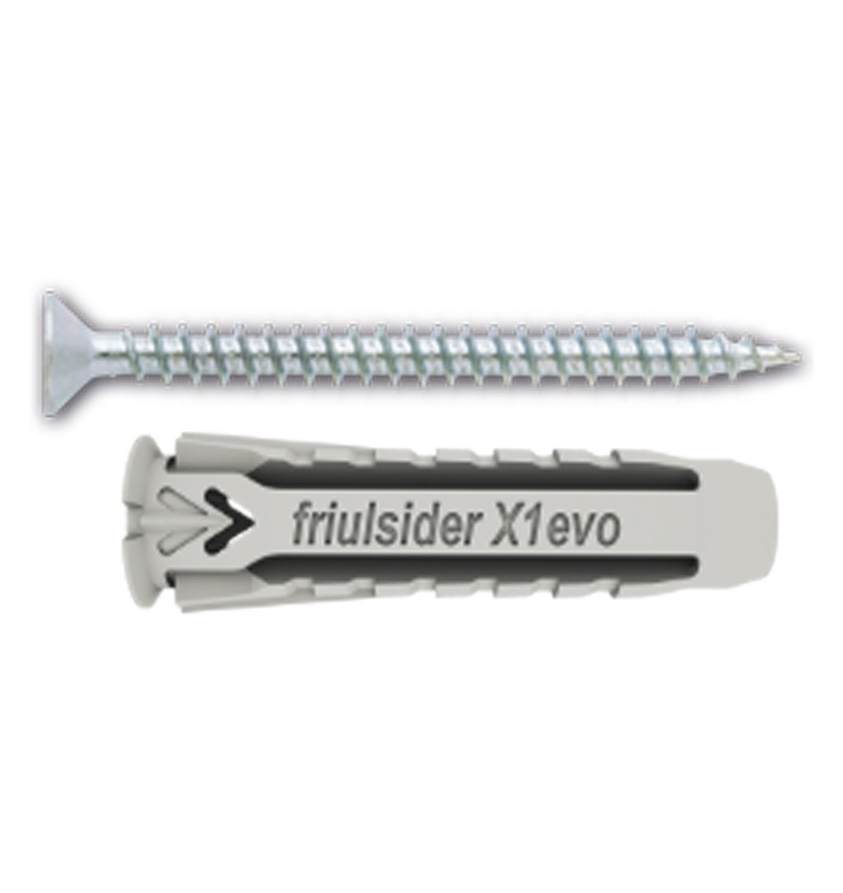 TASSELLO NYLON 'X1 EVO' CON VITE TPS TRUCIOLARE mm 5 x 25 - vite 4 x 30