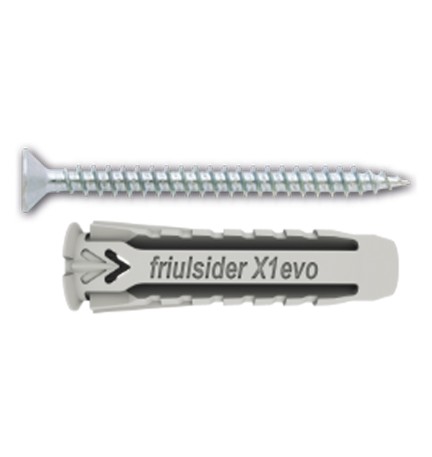 TASSELLO NYLON 'X1 EVO' CON VITE TPS TRUCIOLARE mm 5 x 25 - vite 4 x 30