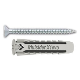TASSELLO NYLON 'X1 EVO' CON VITE TPS TRUCIOLARE mm 8 x 40 - vite 5 x 50