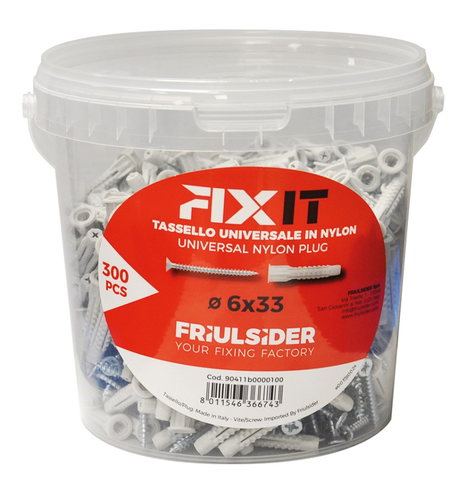 TASSELLO NYLON 'FIXIT' Ø 8 x 51 mm TSP 5 x 60 mm 130 pz