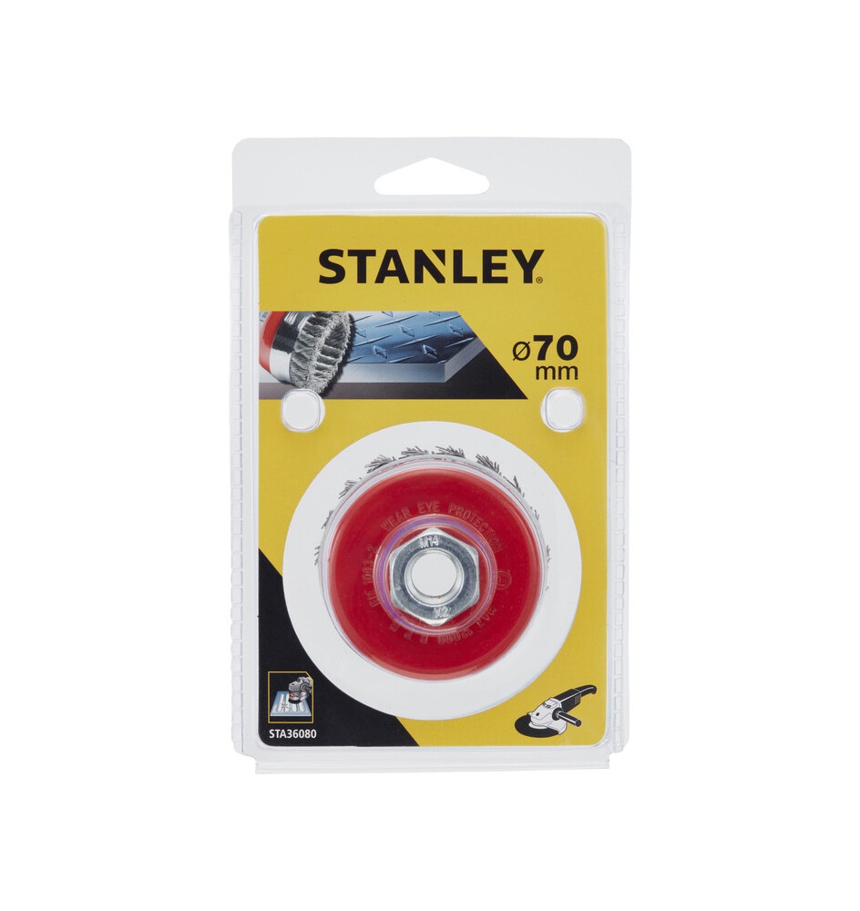 STANLEY STA36080 SPAZZOLA ACCIAIO A TAZZA D 75