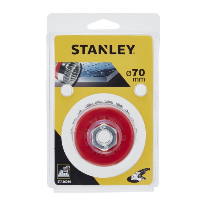 STANLEY STA36080 SPAZZOLA ACCIAIO A TAZZA D 75