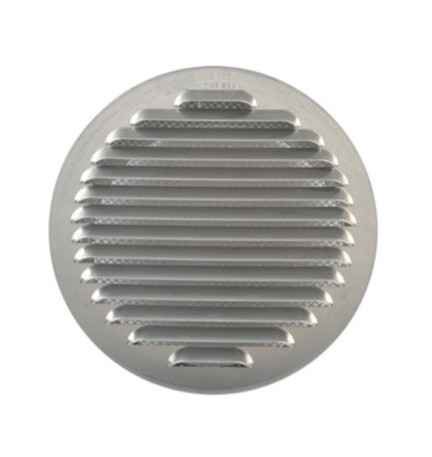 GRIGLIA AERAZIONE ALLUM C/RETE ANTINS D 80 MM