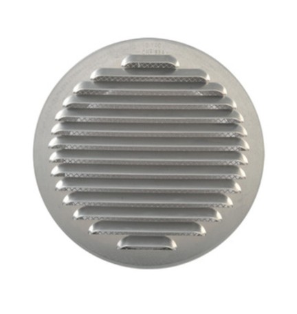 GRIGLIA AERAZIONE ALLUM C/RETE ANTINS D 100 MM