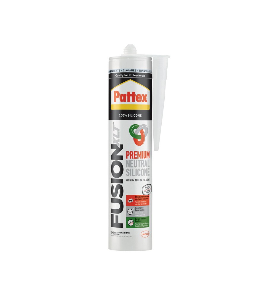 CARTUCCIA SILICONE FUSION XLT TRASPARENTE ML.300