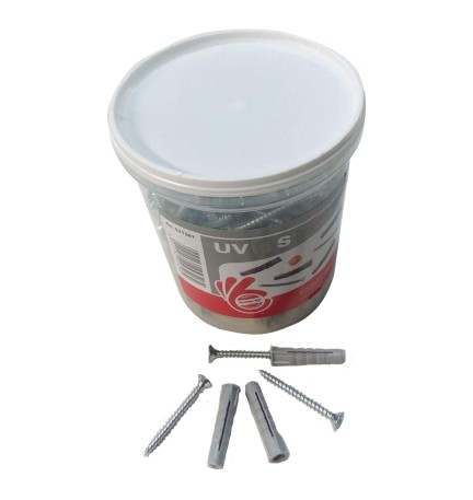 TASSELLO NYLON CON VITE 'UV' Ø 6 x 30 + vite 4,5 x 40mm (250 pz)