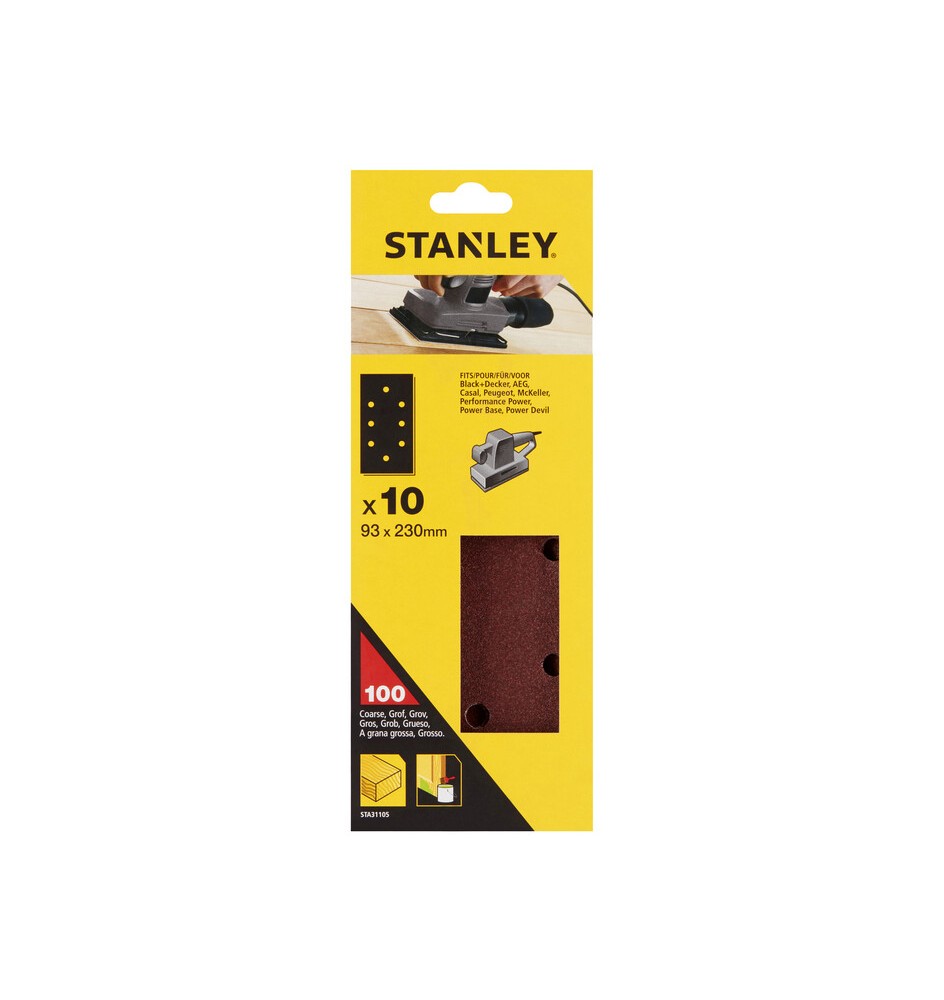 STANLEY STA31105 10 FOGLI FOR. B+D 93X230 GR 100